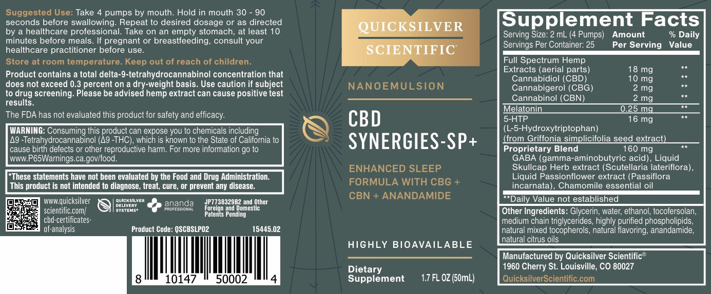 CBD Synergies-SP+ Sleep Formula