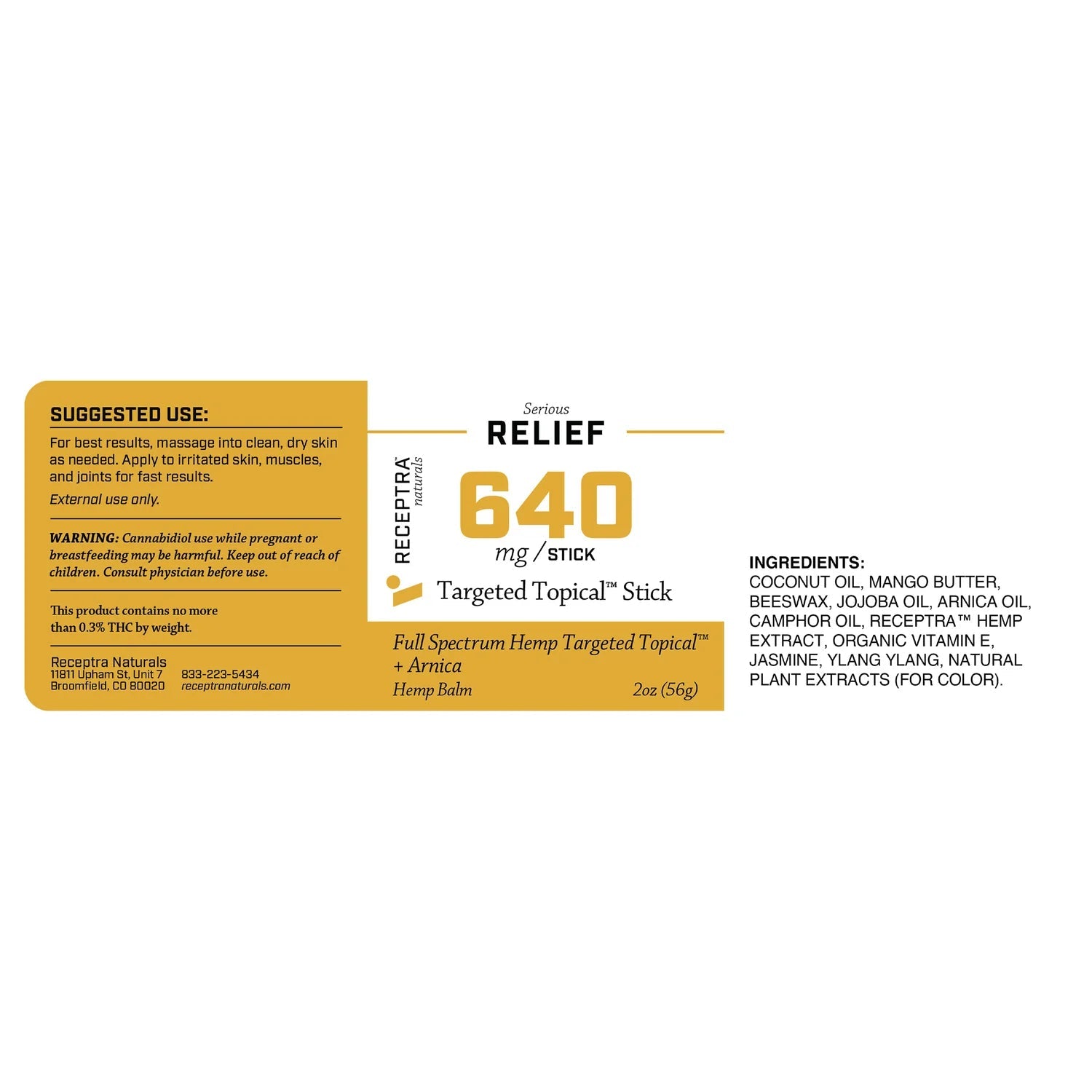 Receptra Naturals Serious Relief